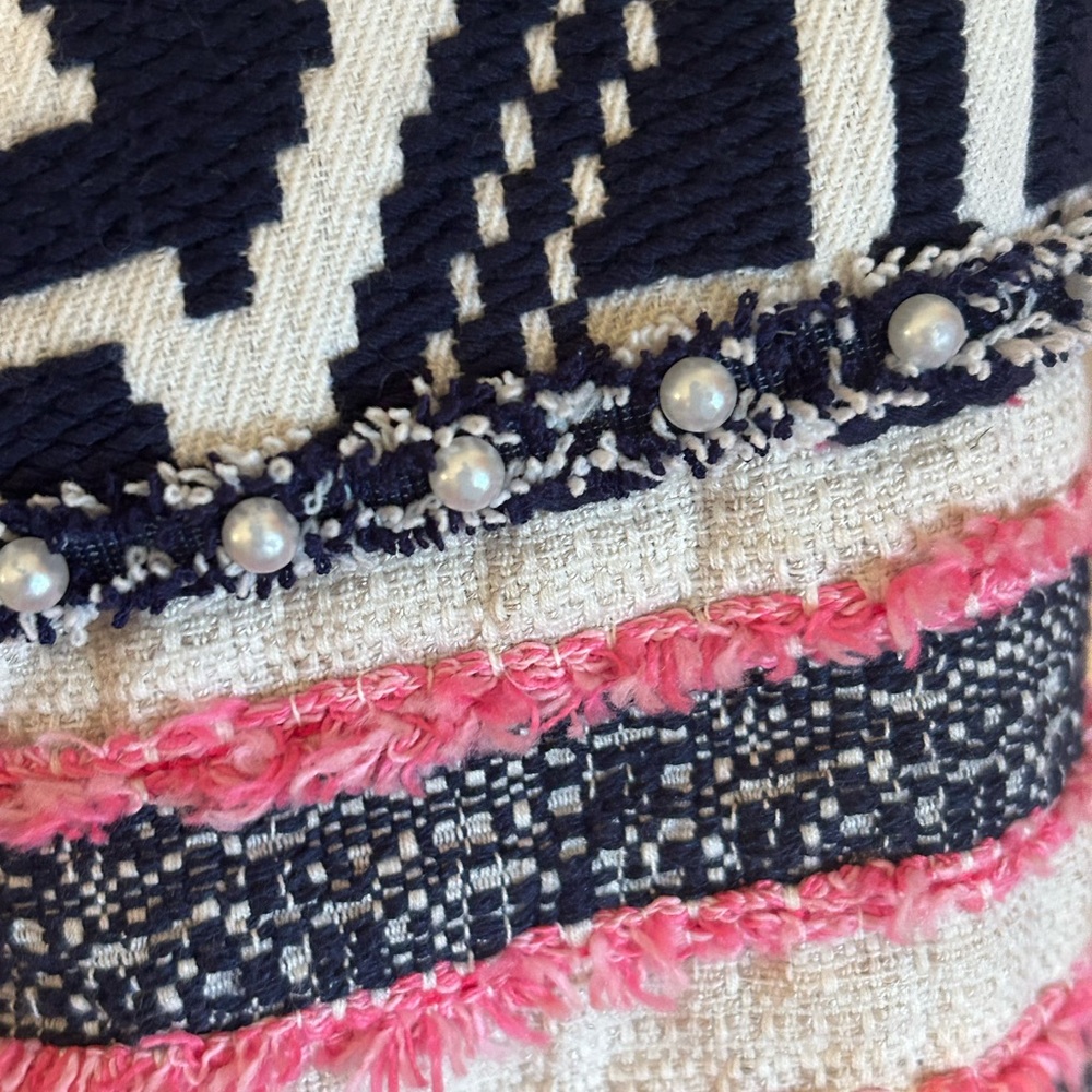 Geometric Patterned Jacket With Pink Accents By V… - image 3